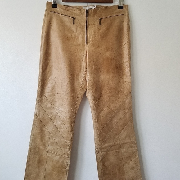 Y2k In Wear Jeans 100% Leather Boot Cut Pants Size 28 - Picture 3 of 11